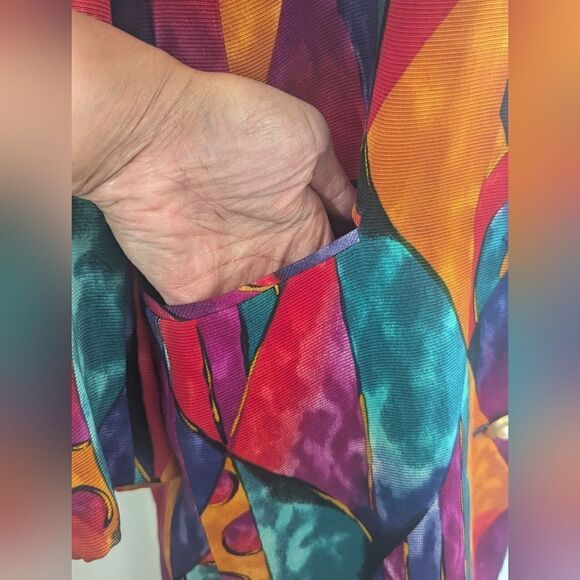 VTG Yarell Rainbow Clowncore Rebel Punk Power Blazer 80s Retro Art to Wear 8 - Picture 5 of 12